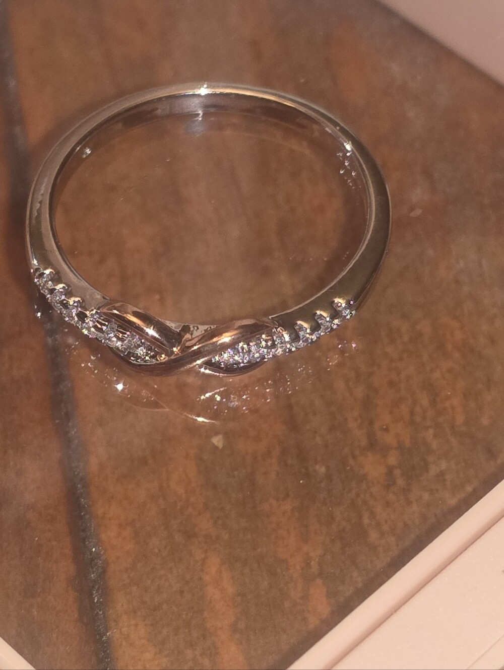 Lovely Sterling Silver Ring 925 Signed W Belt Buckle Size 8